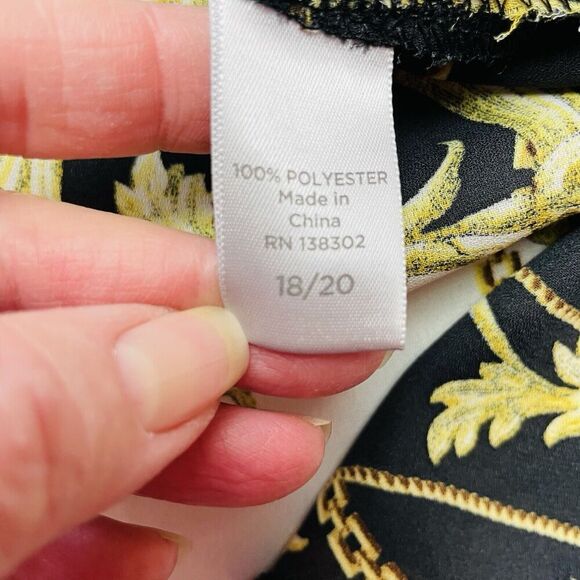 Avenue Equestrian Tunic Blouse Womens 18/20 Green 3/4 Flutter Sleeve Popover - Picture 4 of 10